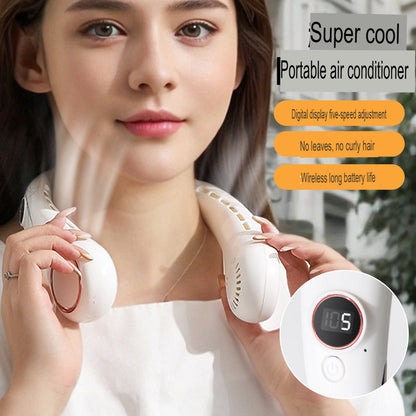 Foldable Neck Fan Portable Cooling Fan for Summer Heat