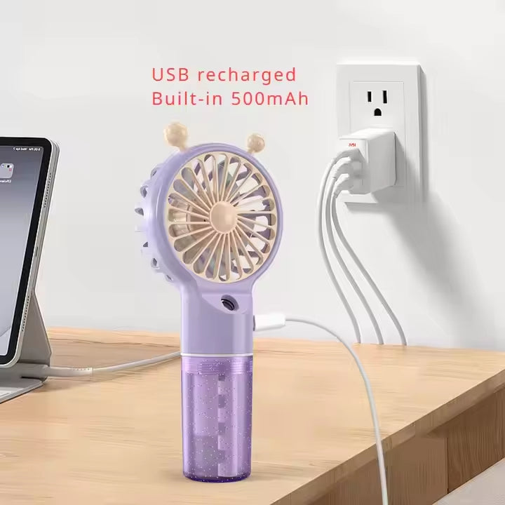 Mini Fancy Spray Fan – Bigger Size, Bigger Cooling!