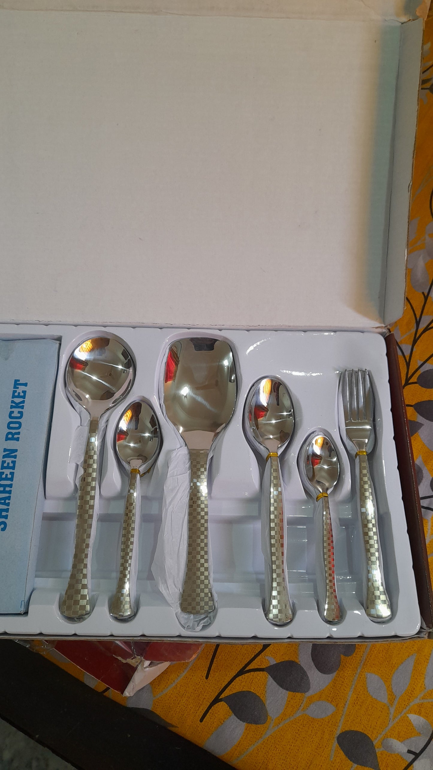 Eid Gift I Wedding Gift Cutlery Set 29 PCS Laser Engraved Stainless Steel with Stand