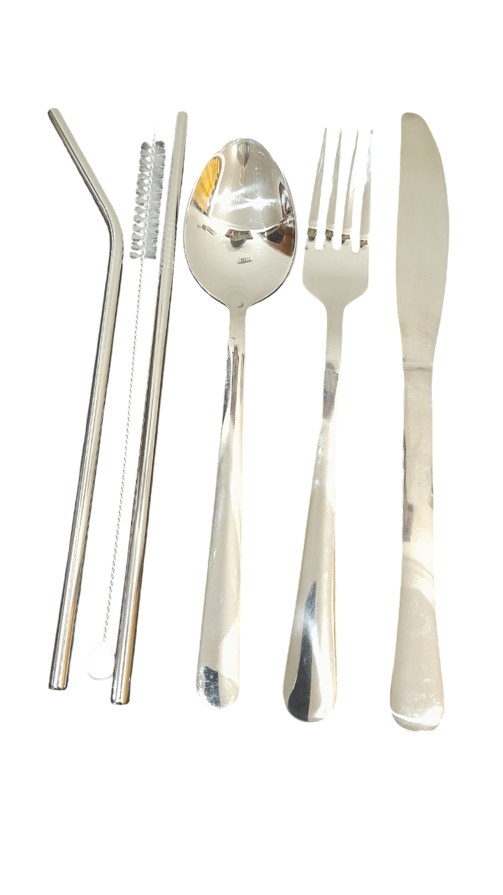 Travel Cutlery Set | Portable Reusable Spoon, Fork & Knife Kit | Eco-Friendly Lunch Kit for Camping, Office & Picnic – Pakistan