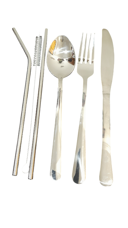 Travel Cutlery Set | Portable Reusable Spoon, Fork & Knife Kit | Eco-Friendly Lunch Kit for Camping, Office & Picnic – Pakistan