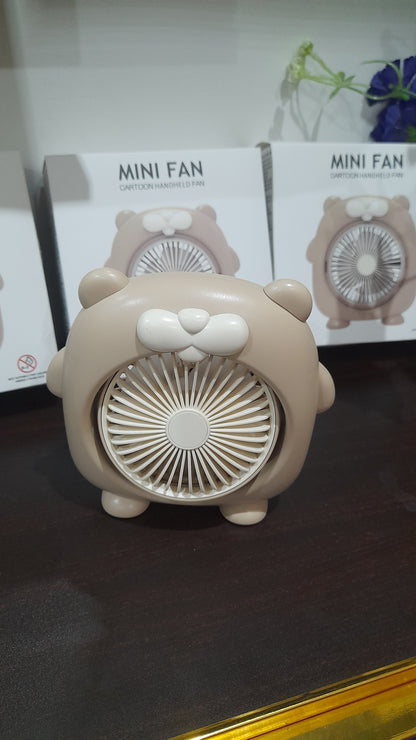 Rotating Head Mini Fan – 3 Speed Rechargeable Portable Cooling Fan