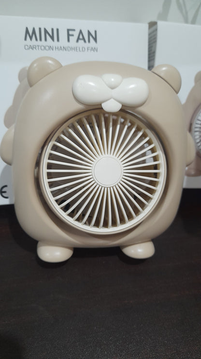 Rotating Head Mini Fan – 3 Speed Rechargeable Portable Cooling Fan