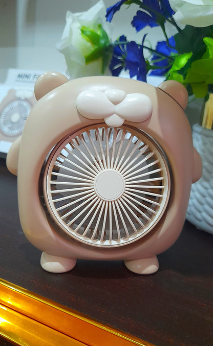 Rotating Head Mini Fan – 3 Speed Rechargeable Portable Cooling Fan