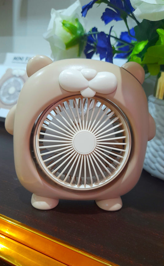 Rotating Head Mini Fan – 3 Speed Rechargeable Portable Cooling Fan