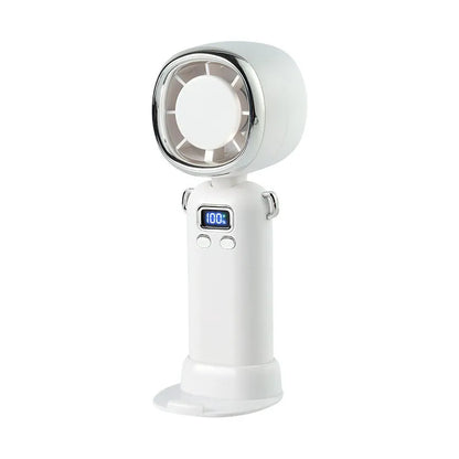 Portable Mini Turbo Fan With Digital Display & Neck Strap