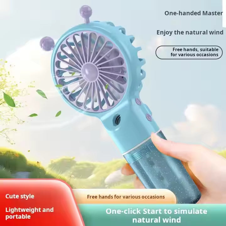 Mini Fancy Spray Fan – Bigger Size, Bigger Cooling!