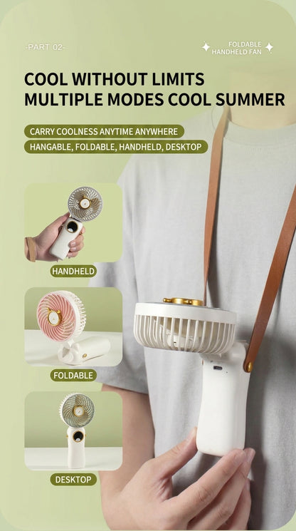 Trendy Foldable Hanging Neck Fan