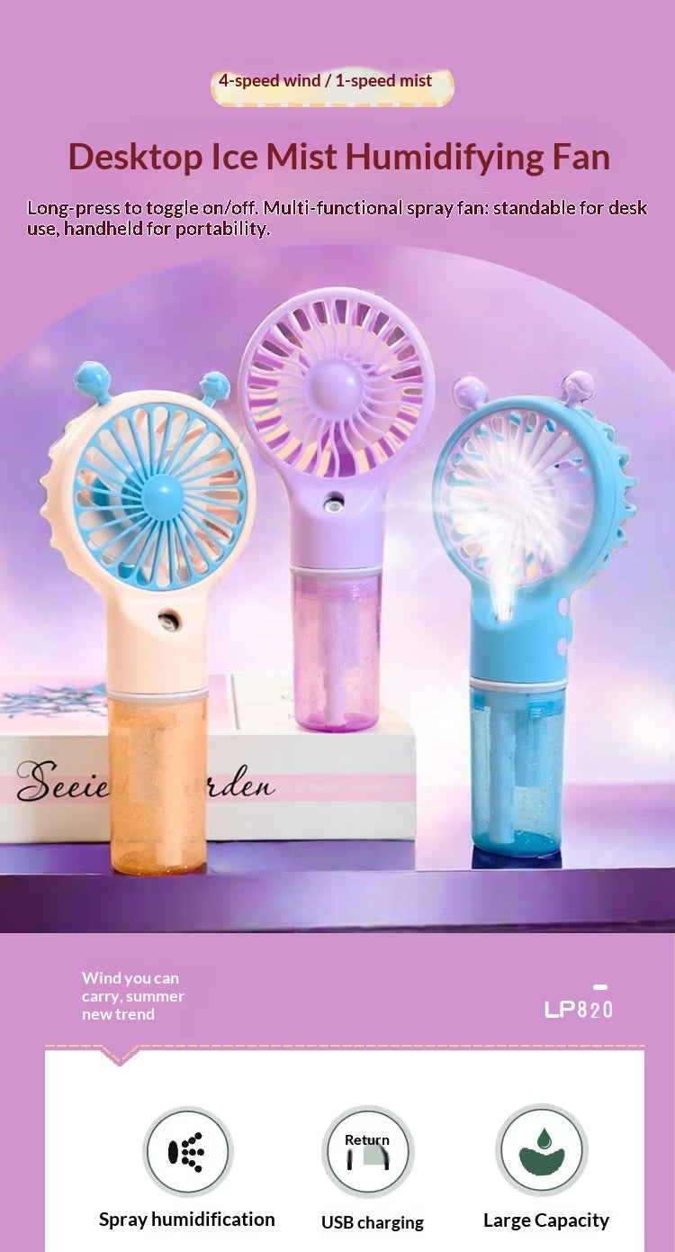 Mini Fancy Spray Fan – Bigger Size, Bigger Cooling!