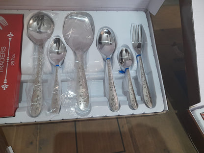 Stainless Steel High Polish 29 Pcs Cutlery Set with stand – 6 Person Serving
