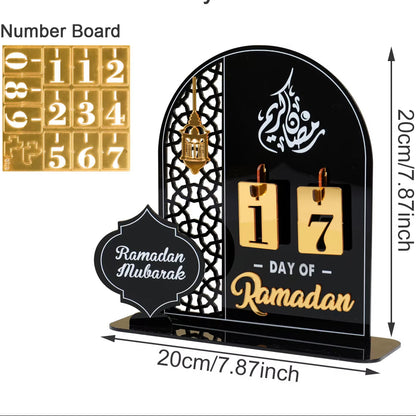 Ramadan count Down Calendar | Ramadan Gift| Table Decor with Stands| Changeable Dates