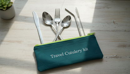 Travel Cutlery Set | Portable Reusable Spoon, Fork & Knife Kit | Eco-Friendly Lunch Kit for Camping, Office & Picnic – Pakistan