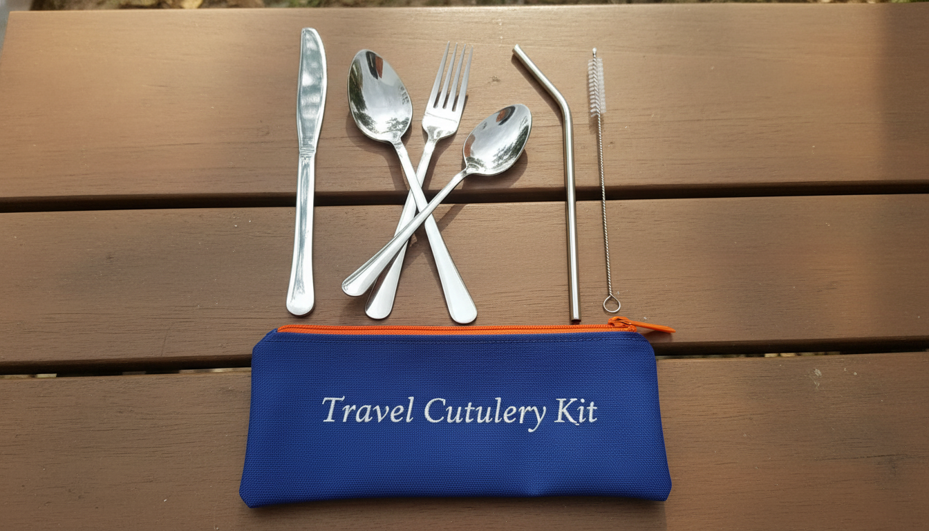 Travel Cutlery Set | Portable Reusable Spoon, Fork & Knife Kit | Eco-Friendly Lunch Kit for Camping, Office & Picnic – Pakistan