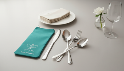 Travel Cutlery Set | Portable Reusable Spoon, Fork & Knife Kit | Eco-Friendly Lunch Kit for Camping, Office & Picnic – Pakistan