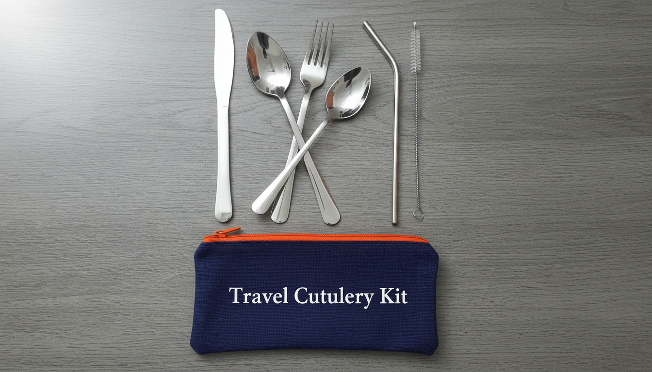 Travel Cutlery Set | Portable Reusable Spoon, Fork & Knife Kit | Eco-Friendly Lunch Kit for Camping, Office & Picnic – Pakistan
