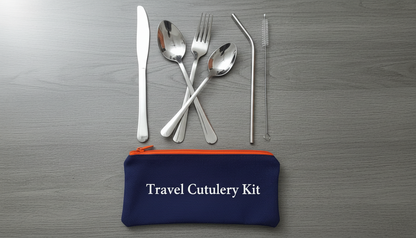 Travel Cutlery Set | Portable Reusable Spoon, Fork & Knife Kit | Eco-Friendly Lunch Kit for Camping, Office & Picnic – Pakistan