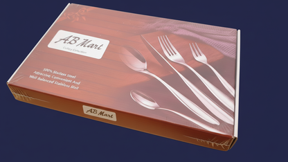Cutlery Set 29 PCS Laser Engraved Stainless Steel with Stand