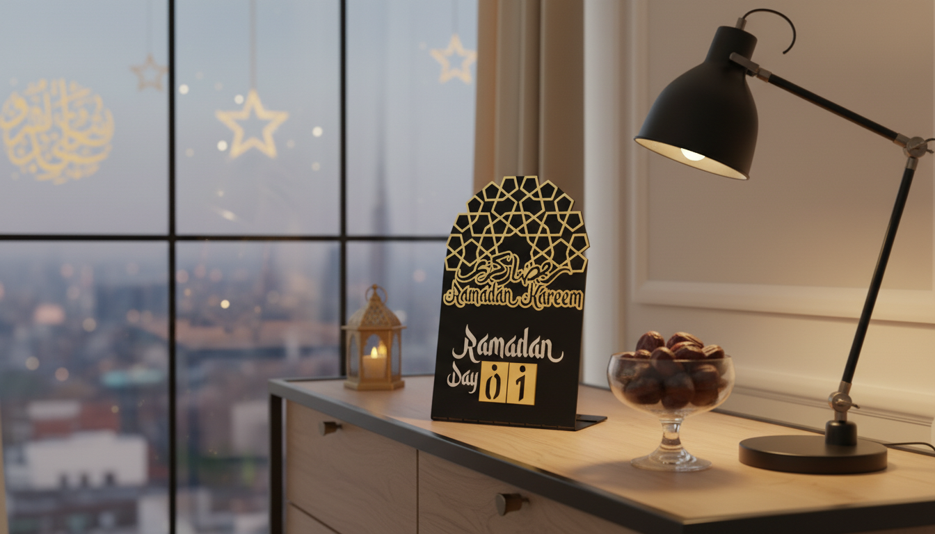 Ramadan Calendar | Ramadan Gift | Ramadan counter | Table Decor with Stands|
