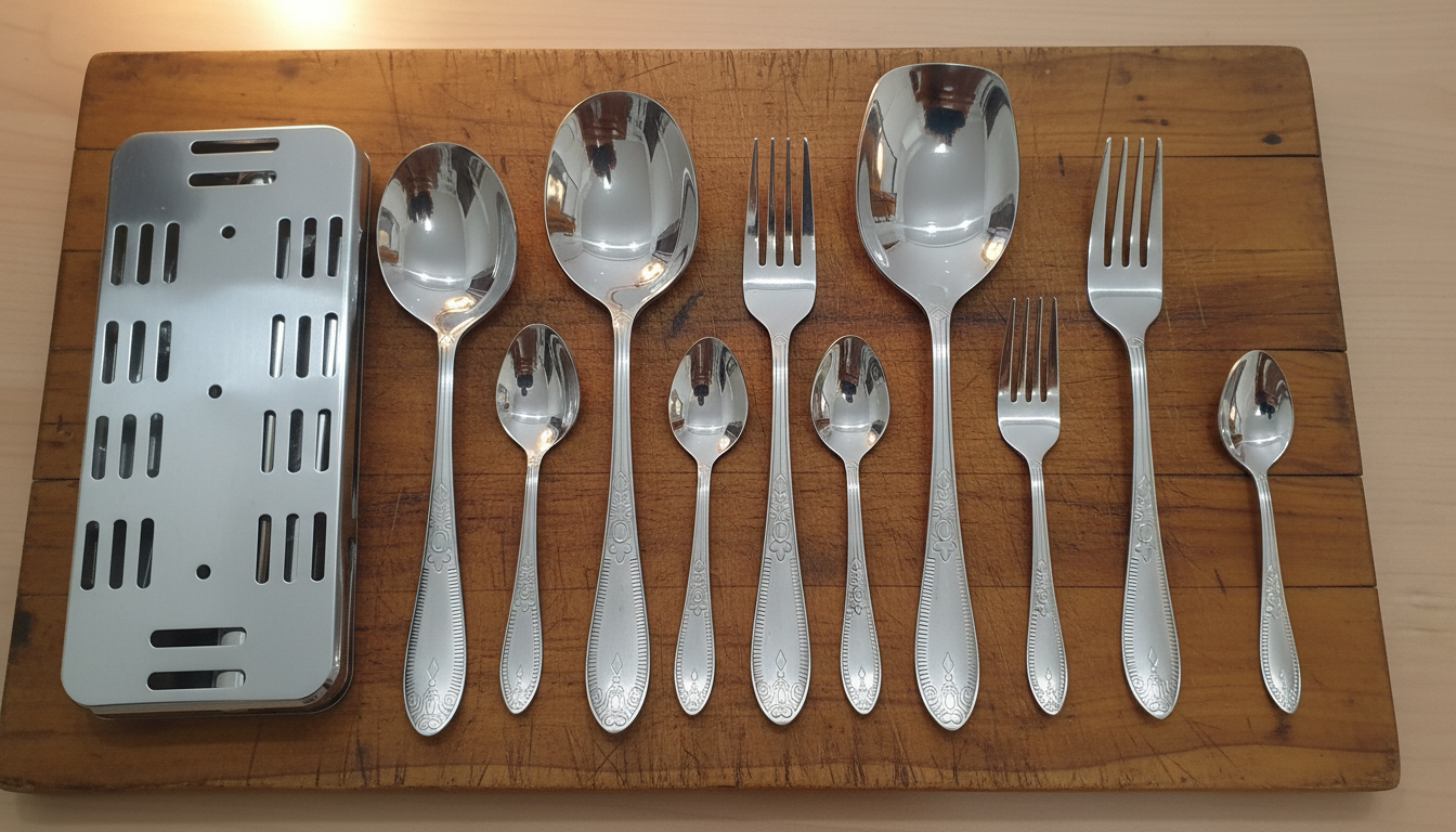 Cutlery Set 29 PCS Laser Engraved Stainless Steel with Stand