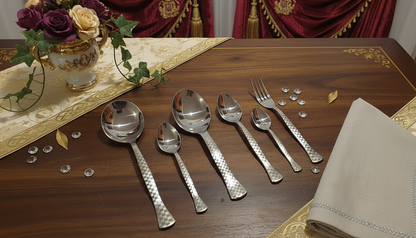 Eid Gift I Wedding Gift Cutlery Set 29 PCS Laser Engraved Stainless Steel with Stand