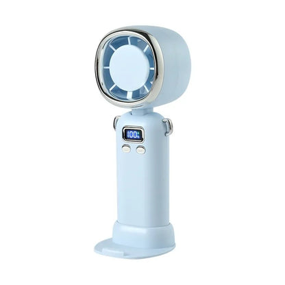 Portable Mini Turbo Fan With Digital Display & Neck Strap