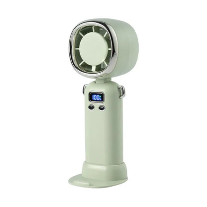 Portable Mini Turbo Fan With Digital Display & Neck Strap